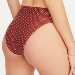 J. Crew High Waist Bikini Bottoms in Sable Dot